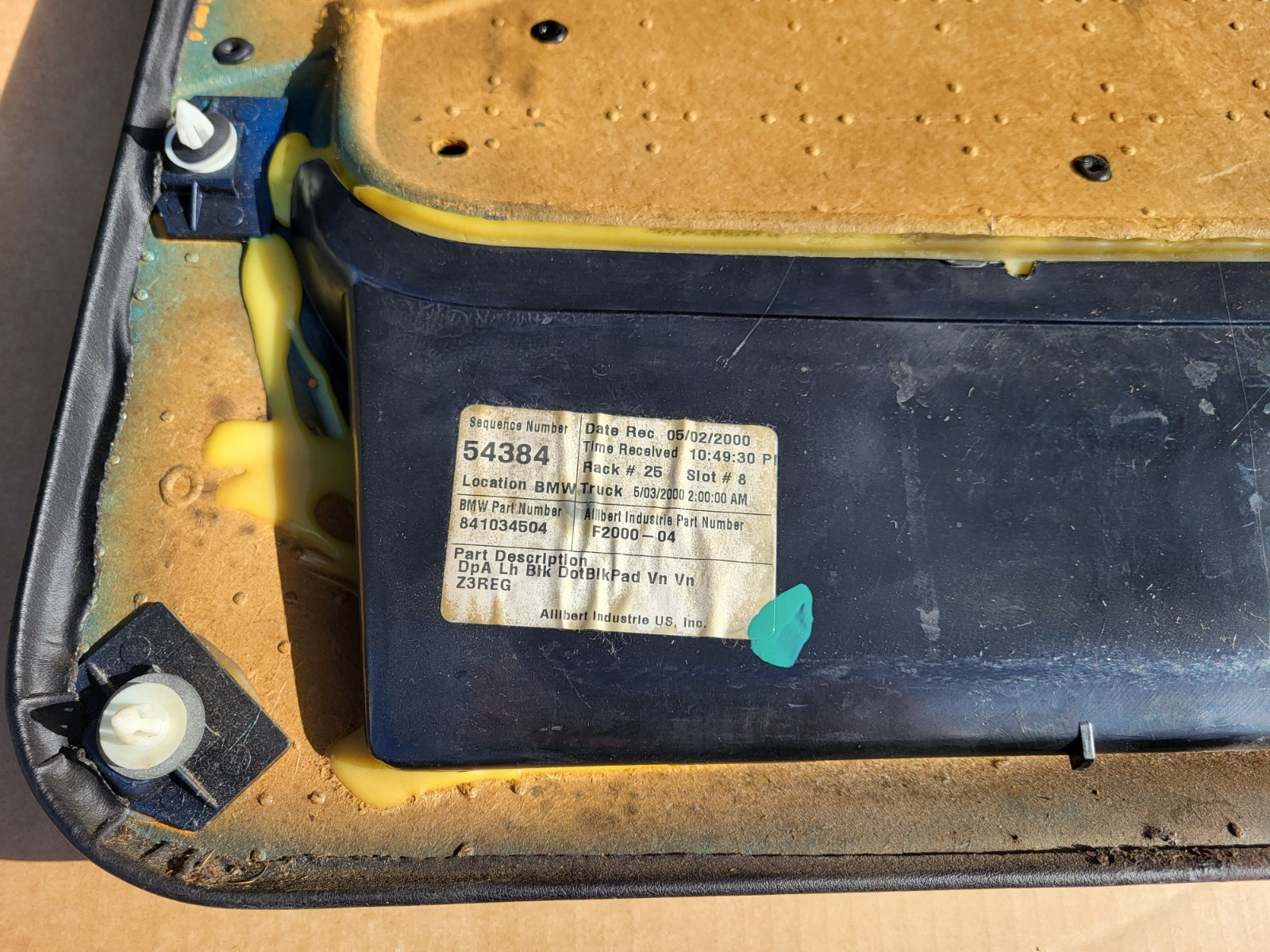 BMW Z3 Roadster Tür Verkleidung Leder Dot Schwarz + Griff LINKS Airbag-Klappe