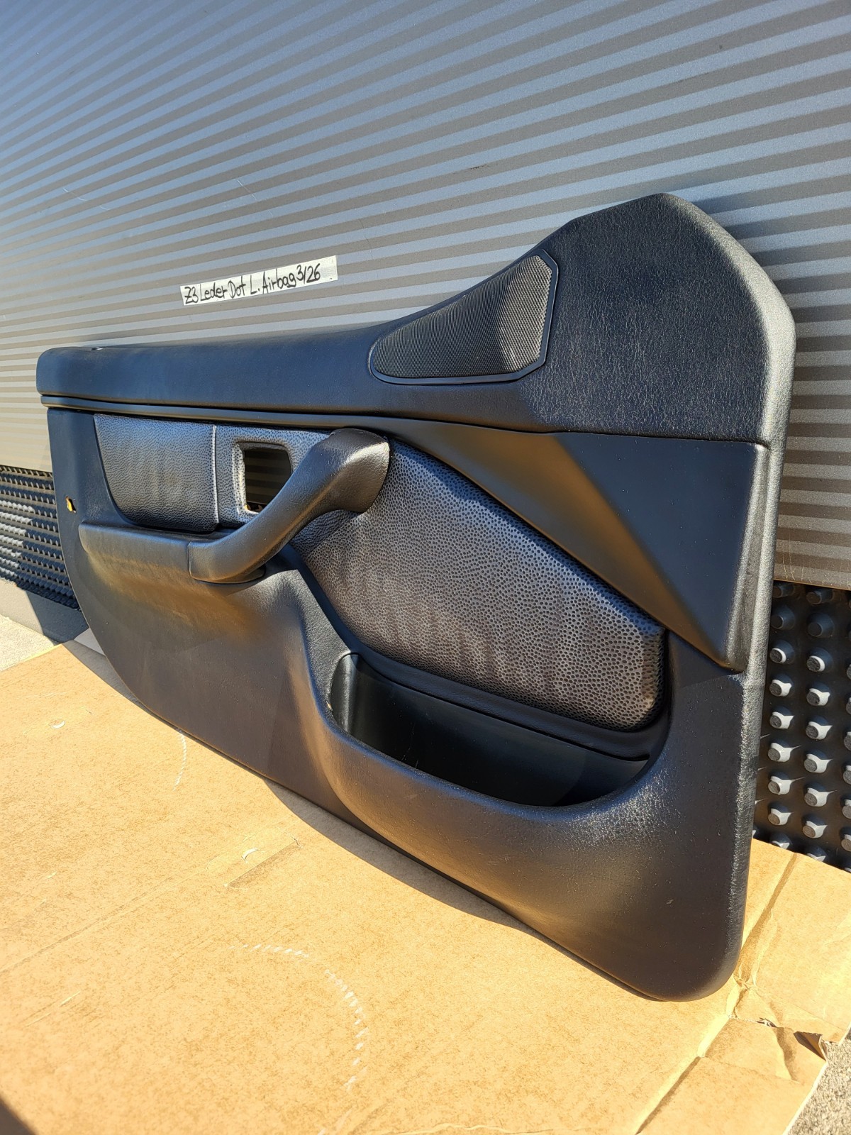 BMW Z3 Roadster Tür Verkleidung Leder Dot Schwarz + Griff LINKS Airbag-Klappe