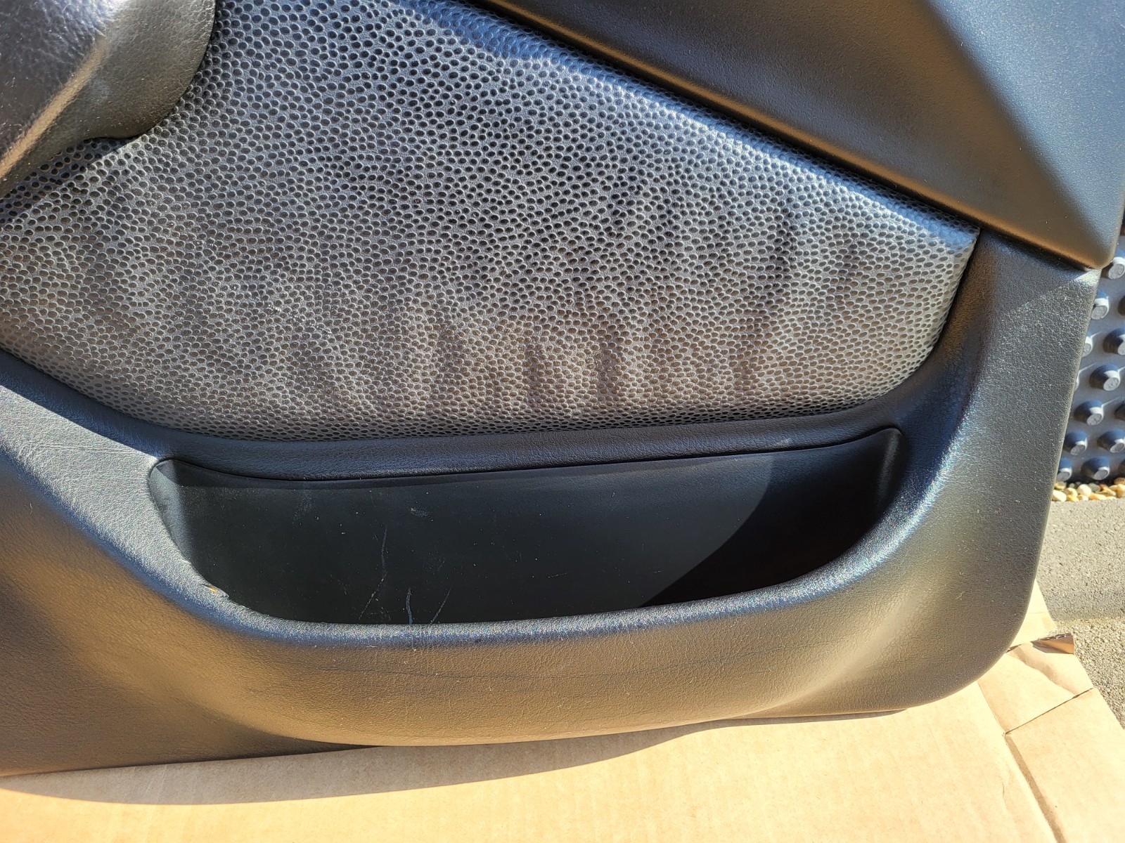 BMW Z3 Roadster Tür Verkleidung Leder Dot Schwarz + Griff LINKS Airbag-Klappe