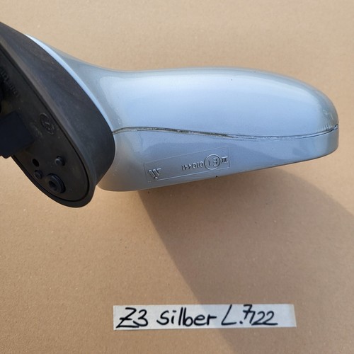BMW Z3 Roadster Seiten Außen Spiegel Glas + Motor LINKS Titan Silber Metallic 