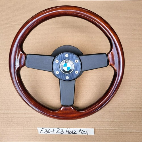 BMW E30 + Z1  + Z3 Holz Lenkrad mit Leder / Classic Lenker
