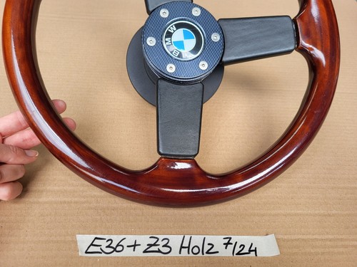 BMW E30 + Z1  + Z3 Holz Lenkrad mit Leder / Classic Lenker