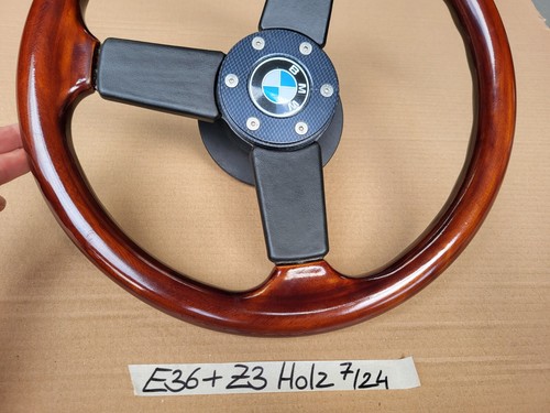 BMW E30 + Z1  + Z3 Holz Lenkrad mit Leder / Classic Lenker