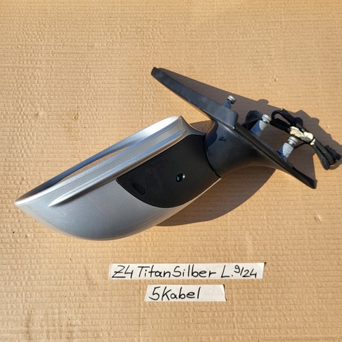 BMW Z4 E85 E86 Seiten Außen Spiegel LINKS Fahrer Seite Titan Silber 354