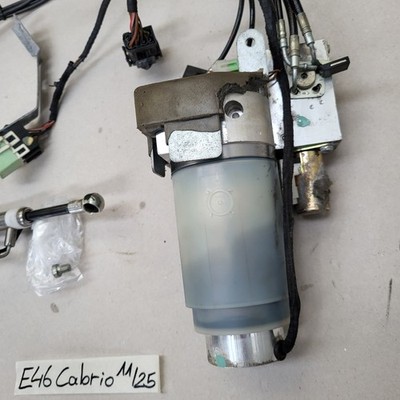 Original BMW E46 Cabrio  Verdeck Pumpe 8234530 + Hydraulik Zylinder + Leitungen 