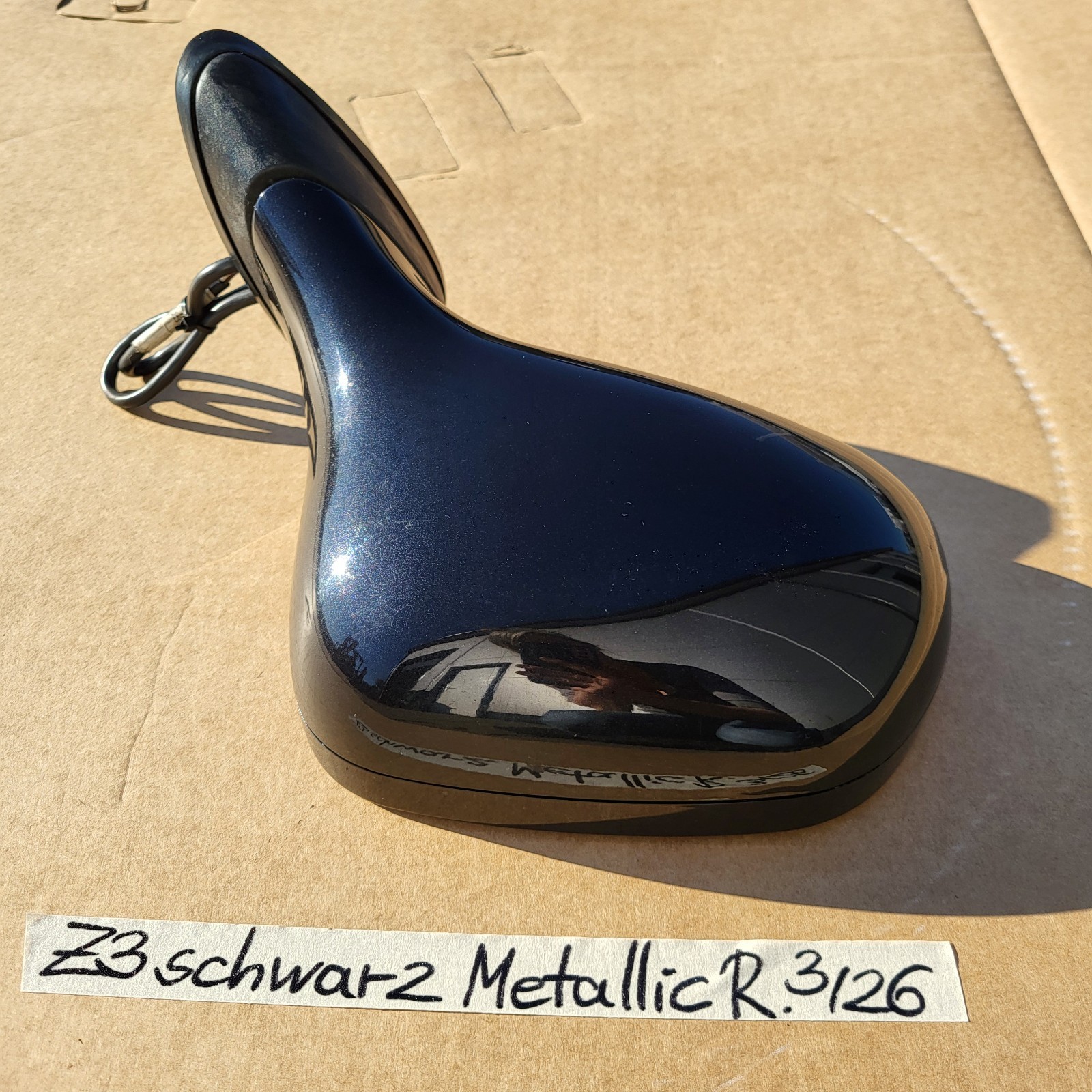 BMW Z3 Roadster + Coupe Seiten Außen Spiegel Glas Motor RECHTS Schwarz Metallic