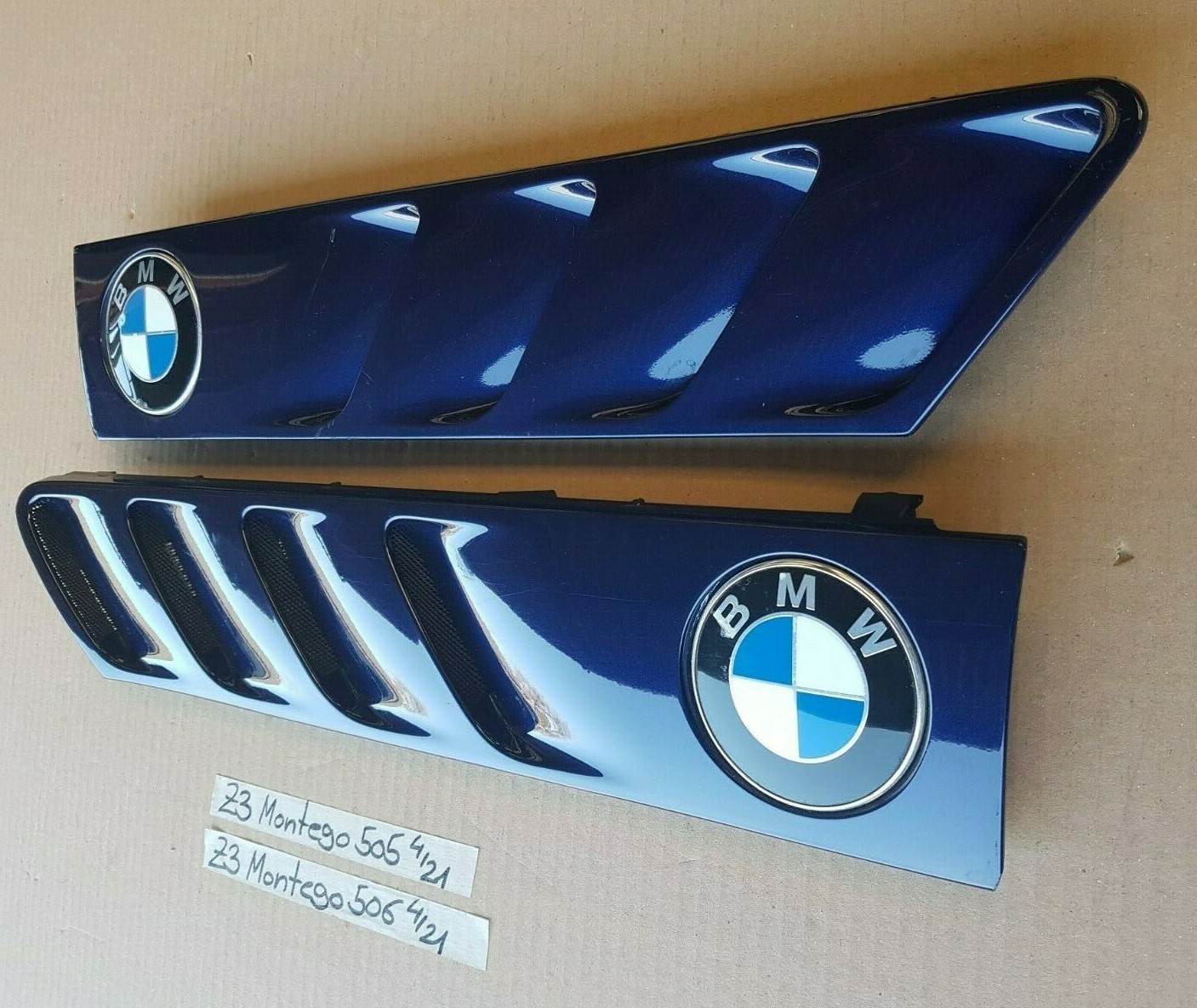 BMW Z3 Lufteinlass Ki​emen Ziergitter Motorhaube Montreal blau 297 RECHTS  LINKS