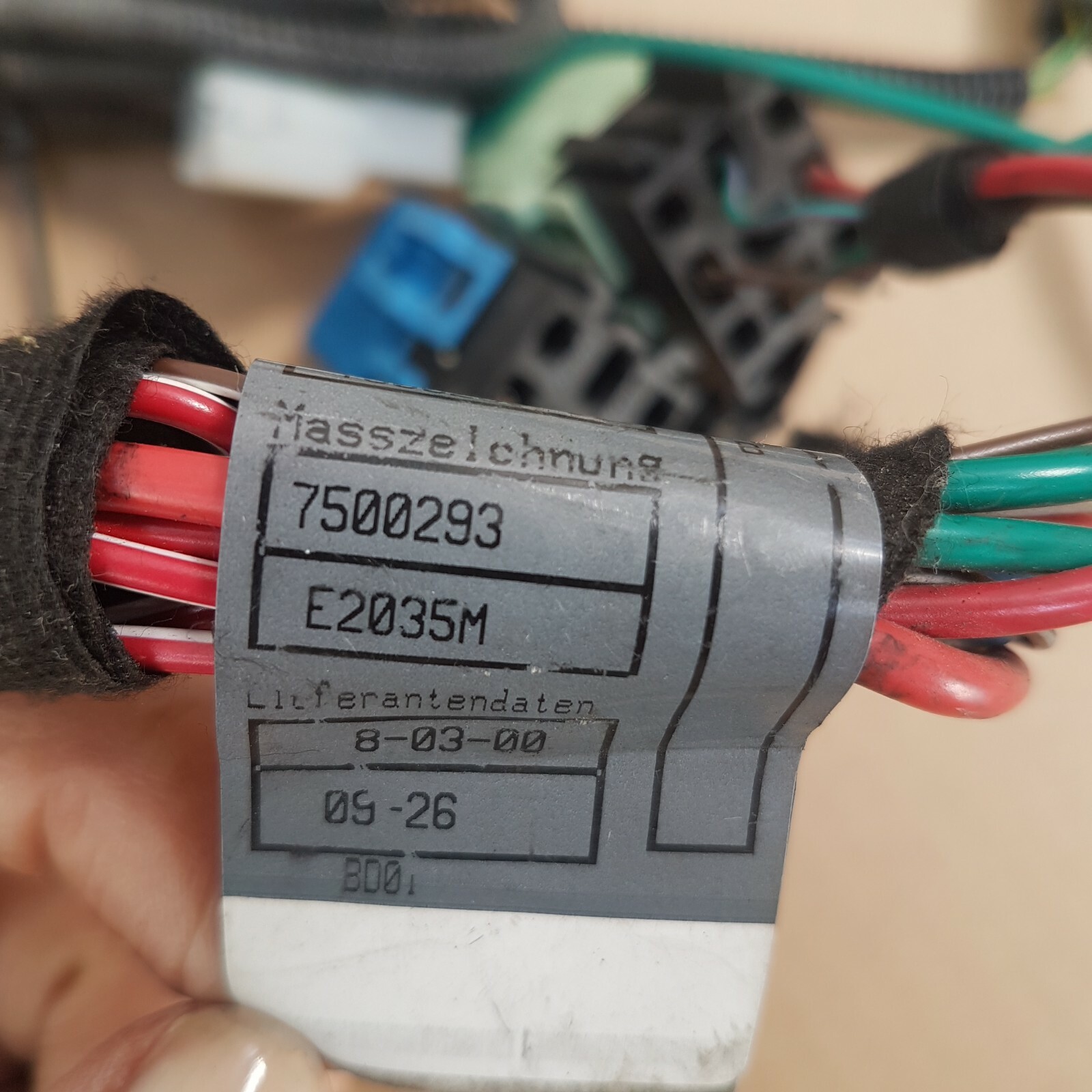 BMW Z3 Kabelbaum Motor Zündmodul 7500293 Motor Kabel M43 / 87 Kw 118 PS 7500290