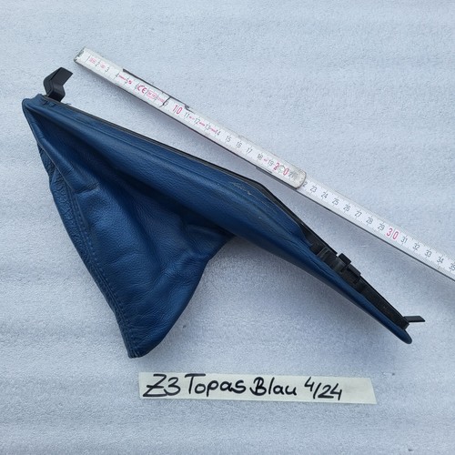 BMW Z3 Roadster Abdeckung für Handbremshebel Leder Sack Handbremse Blau RHD