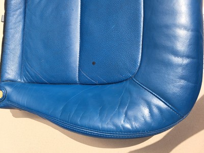 BMW Z3 Roadster Fahrer Sitz Kissen Unterteil Leder blau Bezug + Polster LINKS 