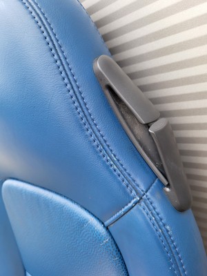 BMW Z3 Roadster Fahrer Sitz Oberteil Leder blau Rückenlehne Bezug  Polster LINKS