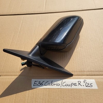 BMW E36 Cabrio Coupe Außen Seiten Spiegel Schwarz + Motor OHNE Spiegelglas