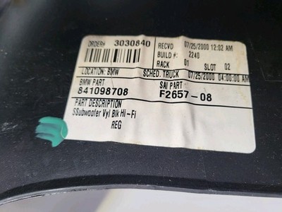 BMW Z3 Roadster Staufach Box Deckel Macke Subwoofer 8386456 Sound System HINTEN