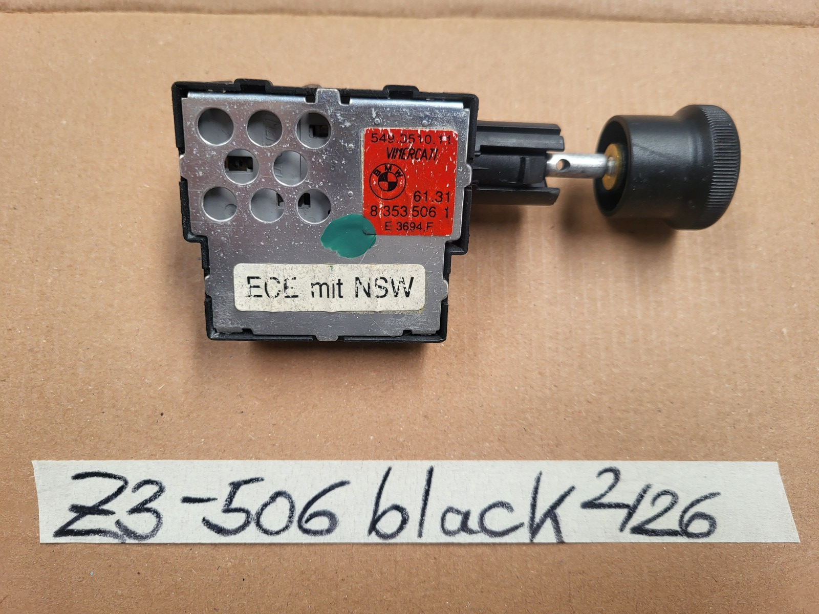 BMW Z3 Roadster Licht Schalter mit Knopf schwarz 8353506