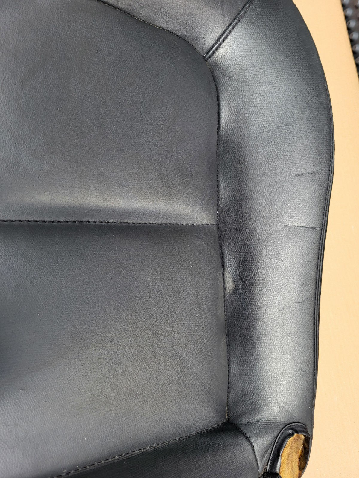 BMW Z3 Roadster Fahrer Sitz Kissen Polster  Unterteil Leder snake Schwarz Black
