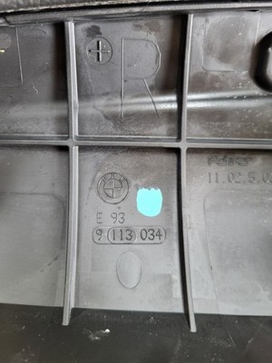 BMW E93 Cabrio Rückbank Oberteil Rücksitz Wange RECHTS 9113034 Leder schwarz 