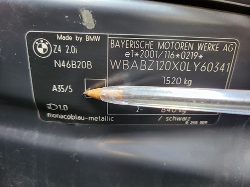 BMW Z4 E85 E86 Verkleidung Heckschürze PDC Stoßstange HINTEN Blau ABHOLUNG