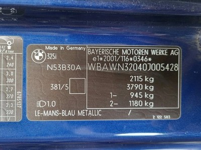 Original BMW E92 E93 Kotflügel VORNE RECHTS Le-Mans Blau Metallic ABHOLUNG