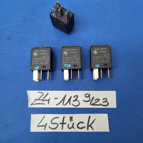BMW E90 E91 E92 E93 Z4 E85 E86 Wechsler Relais 4 Stück schwarz 6919113