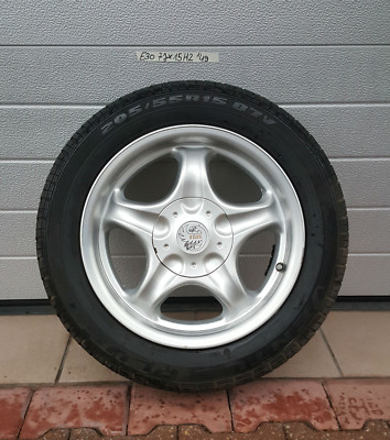 BMW E30  Aluminium Rad 15 Zoll Rial Alufelge 7J x 15 H2  Reifen 205/55