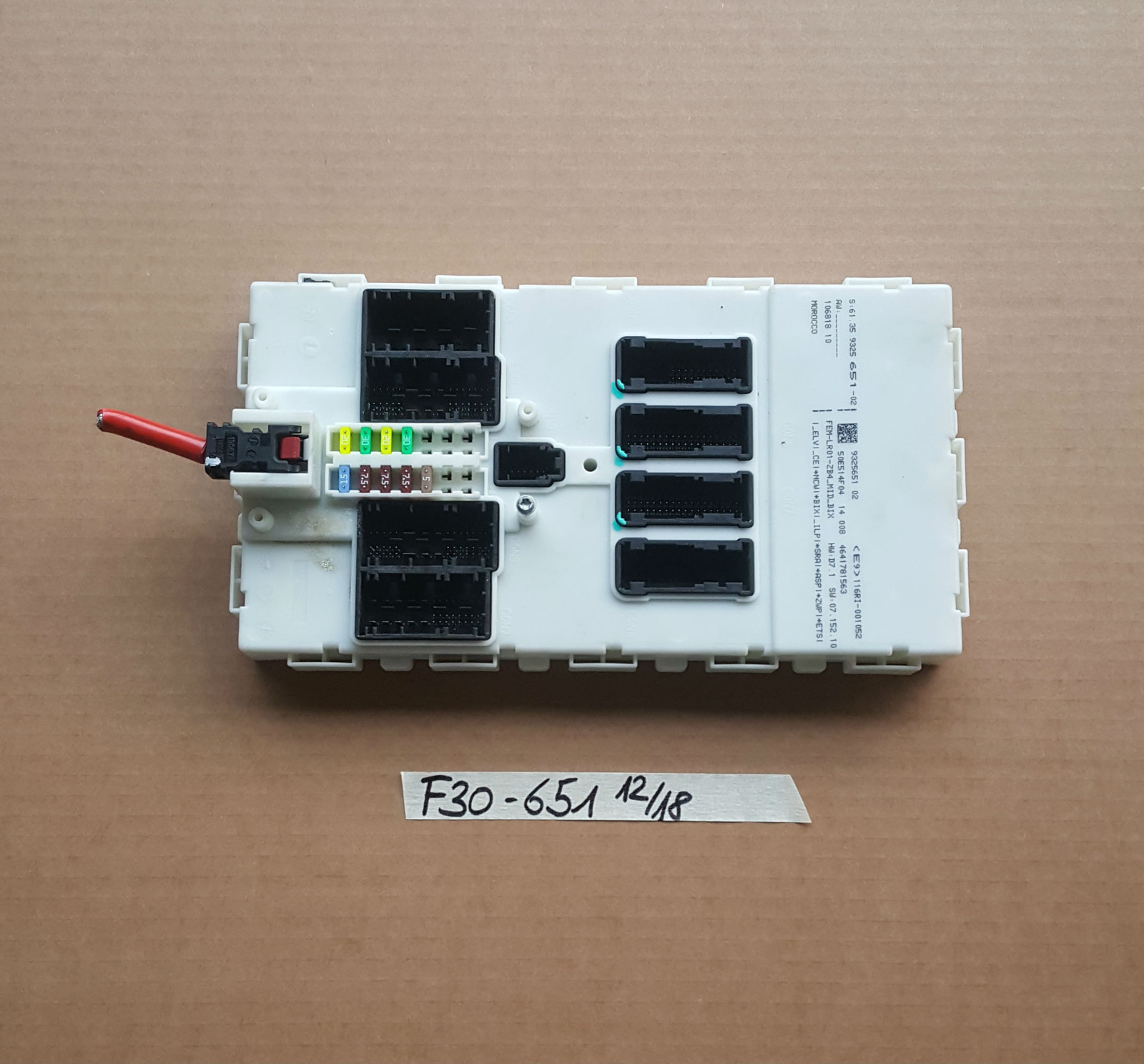 BMW F31 F30 Lear Modul Fussraum Steuergerät  Licht 9325651