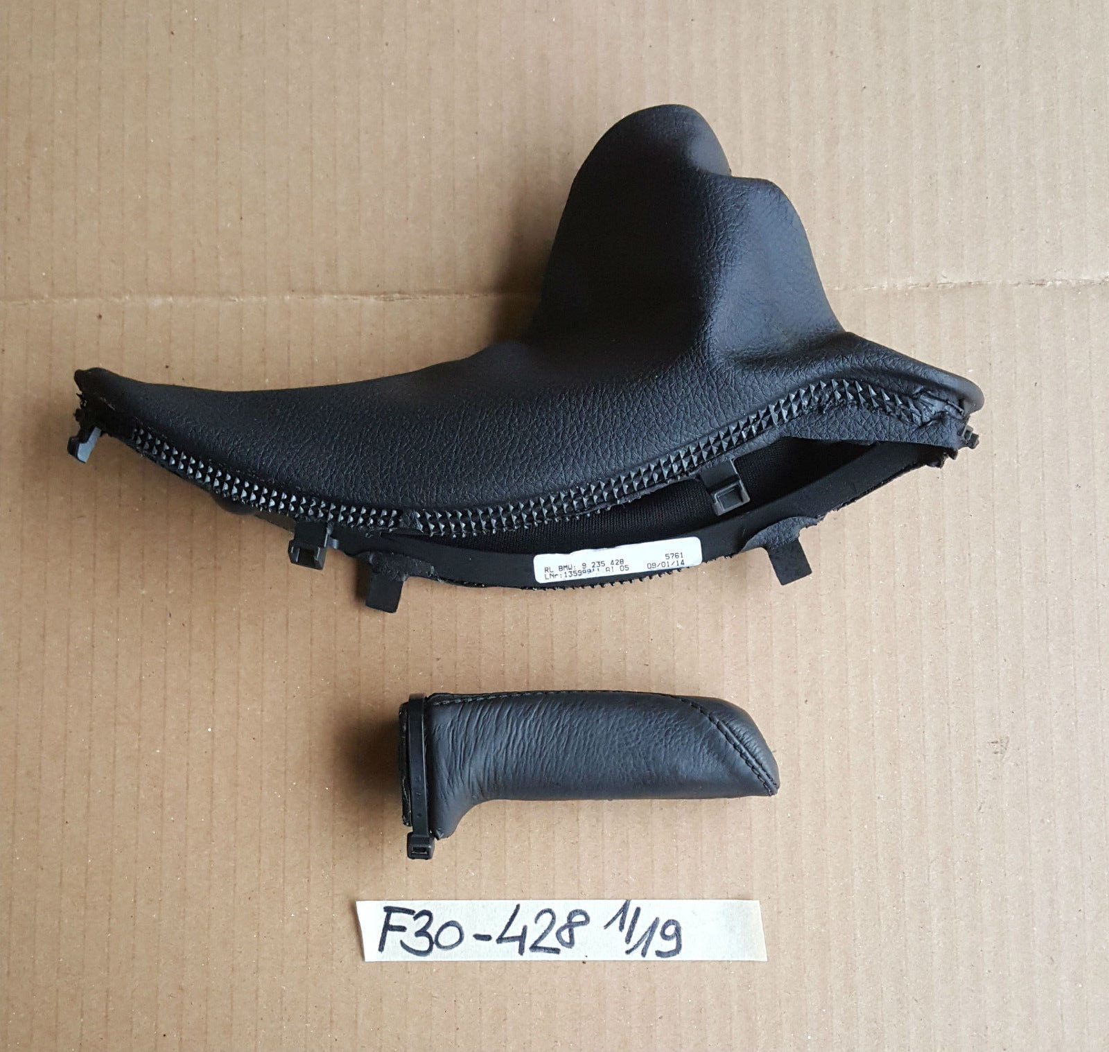 BMW F30 F31 F34 F35 Handbremshebel RHD  handbreak leather black 9235428