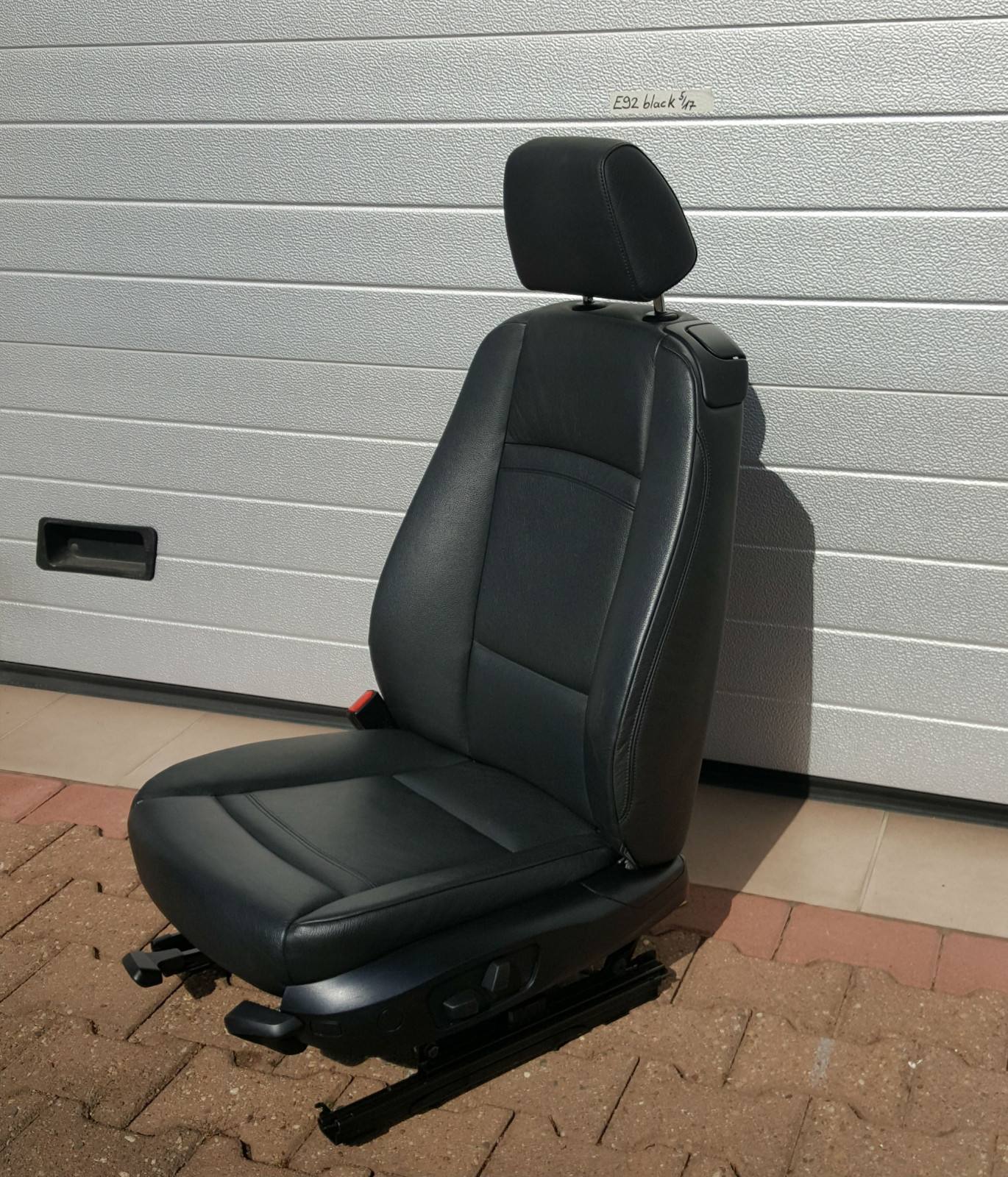 BMW E92 E93 Fahrer Sitz elektrisch Leder Dakota schwarz + Gestell  + Airbag