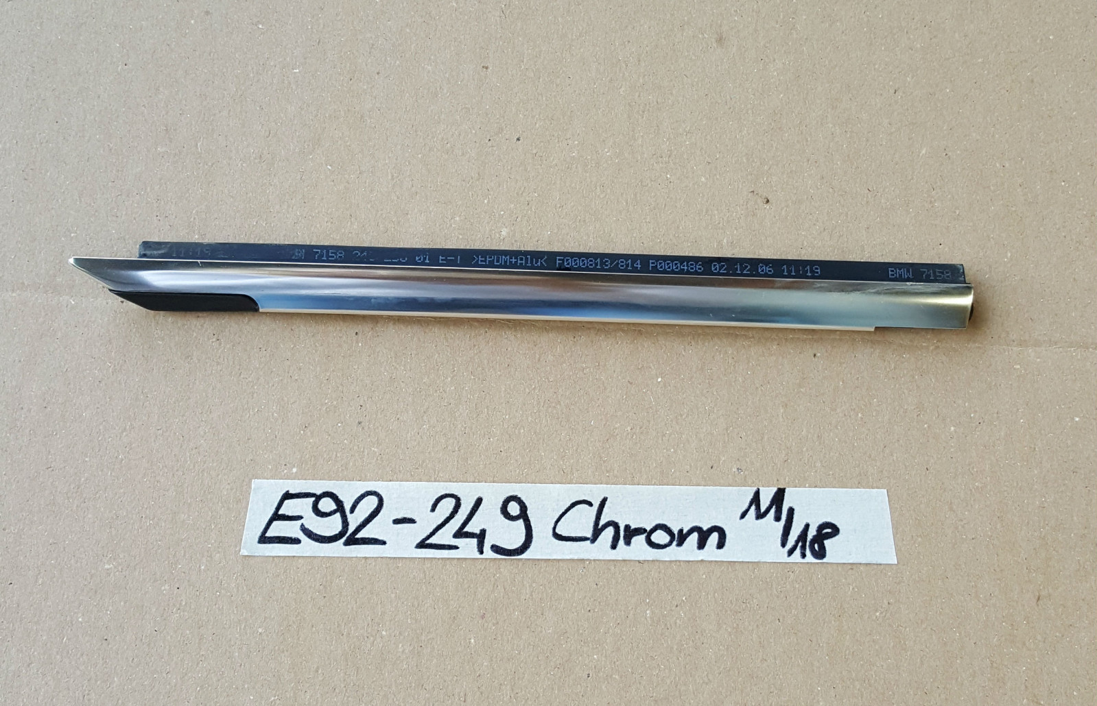 BMW E92 E93 Zierleiste Schachtabdeckung außen RECHTS Leiste Chrom 7158249 / -250