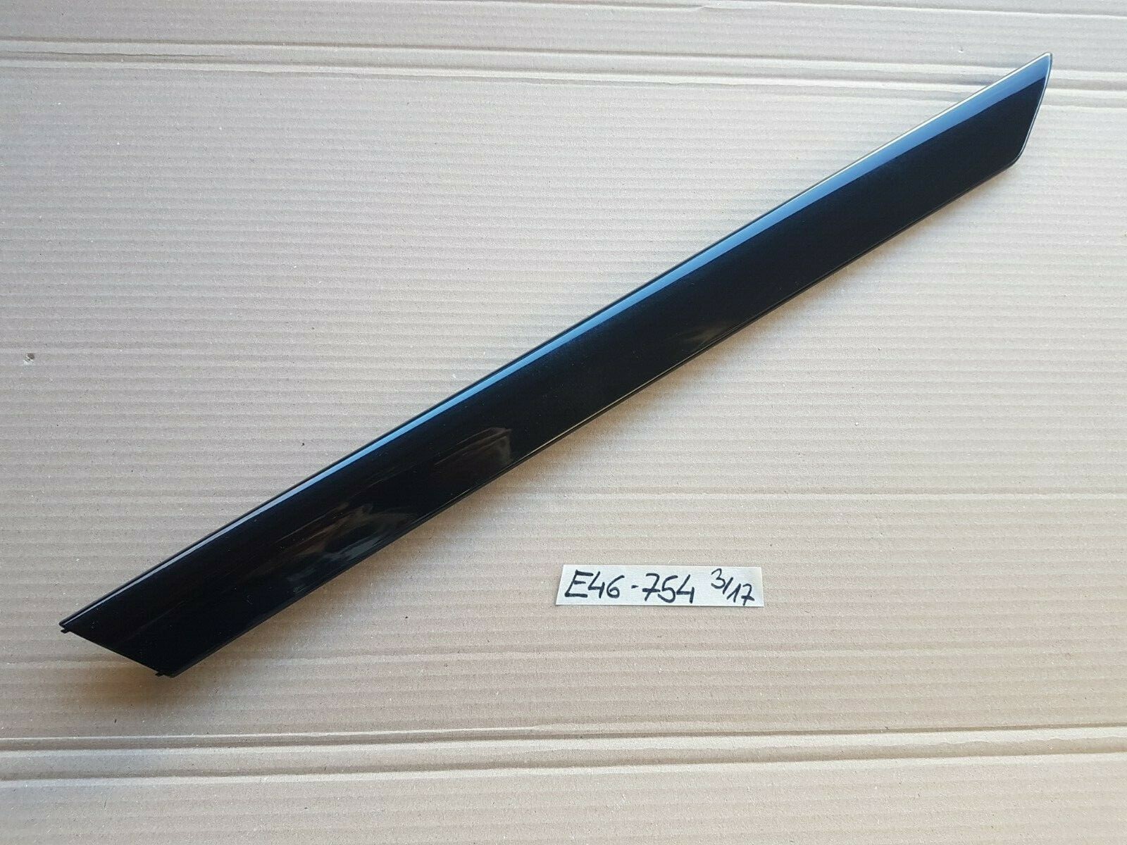 BMW E46 Limo Holz Tür Leiste innen HINTEN RECHTS Verkleidung schwarz 8200754